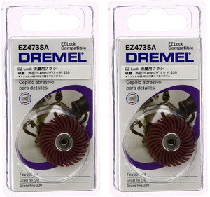 Dremel Genuine OEM Replacement 220 Grit Abrasive Brushes - EZ473SA-2PK