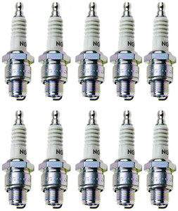 NGK 10 Pack of Genuine OEM Standard Spark Plugs - BU8H-10PK