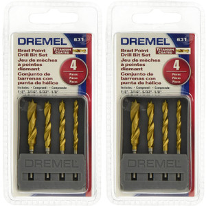 Dremel Genuine OEM Replacement Brad Point Bits, 8 Pack, 631-2PK