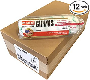 Wooster Genuine 9" Cirrus 3/4" Nap Roller Cover 12-Pack, R195-9-12PK Wooster Genuine 9" Cirrus 3/4" Nap Roller Cover 12-Pack, R195-9-12PK