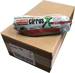 Wooster Genuine 9" Cirrus X 3/4" Nap Roller Cover 12-Pack, R185-9-12PK Wooster Genuine 9" Cirrus X 3/4" Nap Roller Cover 12-Pack, R185-9-12PK