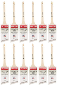 Wooster Genuine 2.5" Silver Tip Thin Angle Sash Paintbrush 12-Pack # 5224-2.5-12PK Wooster Genuine 2.5" Silver Tip Thin Angle Sash Paintbrush 12-Pack # 5224-2.5-12PK