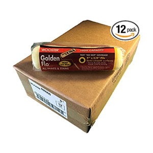 Wooster Genuine 9" Golden Flo 3/8" Nap 12-Pack Roller Cover - RR660-9-12PK Wooster Genuine 9" Golden Flo 3/8" Nap 12-Pack Roller Cover - RR660-9-12PK