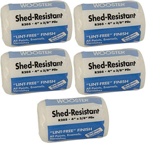 Wooster Genuine 4" Super Doo-Z 3/8" Nap Roller Cover 5-Pack, R205-4-5PK