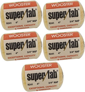 Wooster Genuine 4" Super/Fab 3/4" Nap Roller Cover 5-Pack, R241-4-5PK Wooster Genuine 4" Super/Fab 3/4" Nap Roller Cover 5-Pack, R241-4-5PK