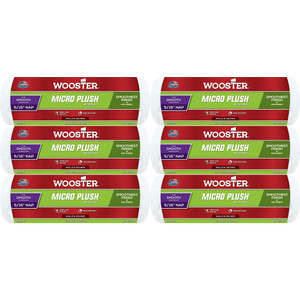 Wooster Genuine 9" Micro Plush 5/16" Nap Roller Cover 6-Pack, R235-9-6PK - view 3