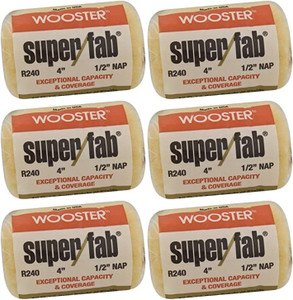 Wooster Genuine 4" Super/Fab 1/2" Nap Roller Cover 6-Pack, R240-4-6PK - view 2