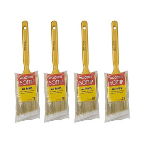 Wooster Genuine 2" Softip Angle Sash Paintbrush 4-Pack, Q3208-2-4PK Wooster Genuine 2" Softip Angle Sash Paintbrush 4-Pack, Q3208-2-4PK