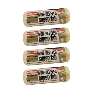 Wooster Genuine 9" Non-Beveled Super/Fab 3/4" Nap 4-Pack Roller Cover # R281-9-4PK - view 5