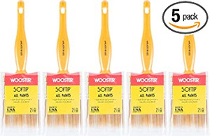 Wooster Genuine 2.5" Softip Paintbrush 5-Pack, Q3108-2.5-5PK Wooster Genuine 2.5" Softip Paintbrush 5-Pack, Q3108-2.5-5PK