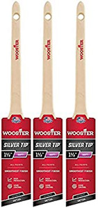 Wooster Genuine 1.5" Silver Tip Thin Angle Sash Paintbrush 3-Pack, 5224-1.5-3PK Wooster Genuine 1.5" Silver Tip Thin Angle Sash Paintbrush 3-Pack, 5224-1.5-3PK