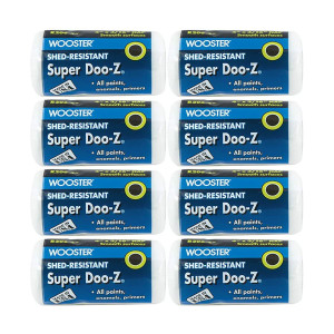 Wooster Genuine 4" Super Doo-Z 3/16" Nap Roller Cover 8-Pack, R206-4-8PK