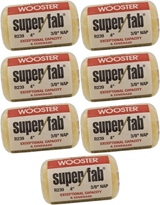 Wooster Genuine 4" Super/Fab 3/8" Nap Roller Cover 7-Pack, R239-4-7PK Wooster Genuine 4" Super/Fab 3/8" Nap Roller Cover 7-Pack, R239-4-7PK