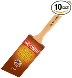 Wooster Genuine 2.5" Alpha Angle Sash Paintbrush 10-Pack, 4231-2.5-10PK Wooster Genuine 2.5" Alpha Angle Sash Paintbrush 10-Pack, 4231-2.5-10PK