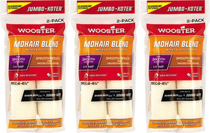 Wooster 4.5" Jumbo-Koter Mohair Blend 1/4" Nap Closed-End 3 Sets Of 2-Pack Roller Cover # RR304-4.5-3PK - view 3