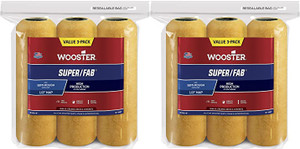 Wooster Genuine 9" Super/Fab 1/2" Nap 2 Sets Of 3-Pack Roller Cover - R740-9-2PK Wooster Genuine 9" Super/Fab 1/2" Nap 2 Sets Of 3-Pack Roller Cover - R740-9-2PK