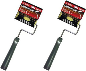 Wooster 4.5" Jumbo-Koter Golden Flo 3/8" Nap Roller & Sherlock Mini Frame 2-Pack # RR115-4.5-2PK