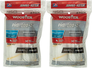 Wooster 4.5" Jumbo-Koter Pro/Doo-Z 3/8" Nap 2 Sets Of 2-Pack Roller Cover # RR302-4.5-2PK