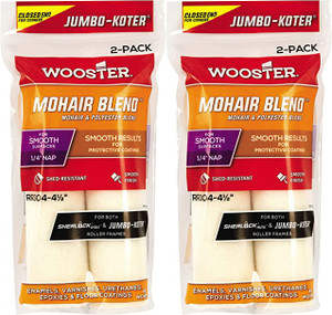 Wooster 4.5" Jumbo-Koter Mohair Blend 1/4" Nap Closed-End 2 Sets Of 2-Pack Roller Cover # RR304-4.5-2PK - view 3