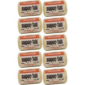 Wooster Genuine 4" Super/Fab 1/2" Nap Roller Cover 10-Pack, R240-4-10PK Wooster Genuine 4" Super/Fab 1/2" Nap Roller Cover 10-Pack, R240-4-10PK