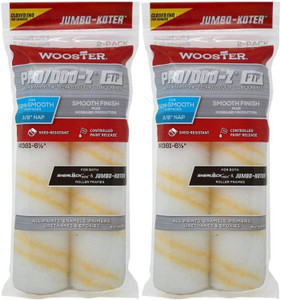 Wooster 6.5" Jumbo-Koter Pro/Doo-Z FTP 3/8" Nap Closed-End 2 Sets Of 2-Pack Roller Cover # RR381-6.5-2PK Wooster 6.5" Jumbo-Koter Pro/Doo-Z FTP 3/8" Nap Closed-End 2 Sets Of 2-Pack Roller Cover # RR381-6.5-2PK