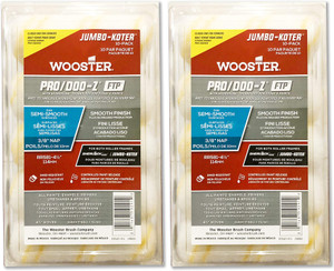 Wooster 4.5" Jumbo-Koter Pro/Doo-Z FTP 3/8" Nap Closed-End 2 Sets Of 10-Pack Roller Cover # RR581-4.5-2PK Wooster 4.5" Jumbo-Koter Pro/Doo-Z FTP 3/8" Nap Closed-End 2 Sets Of 10-Pack Roller Cover # RR581-4.5-2PK