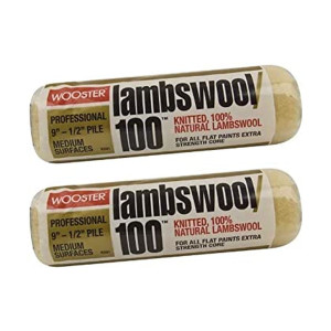 Wooster Genuine 9" Lambswool 100 1/2" Nap 2-Pack Roller Cover - R291-9-2PK Wooster Genuine 9" Lambswool 100 1/2" Nap 2-Pack Roller Cover - R291-9-2PK