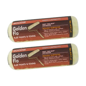 Wooster Genuine 9" Golden Flo 3/4" Nap Roller Cover 2-Pack, RR662-9-2PK Wooster Genuine 9" Golden Flo 3/4" Nap Roller Cover 2-Pack, RR662-9-2PK