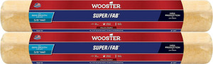Wooster Genuine 18" Super/Fab 3/8" Nap Roller Cover 2-Pack, R239-18-2PK