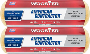 Wooster Genuine 9" American Contractor 1/2" Nap Roller Cover 2-Pack, R363-9-2PK