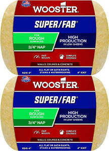 Wooster Genuine 4" Super/Fab 3/4" Nap Roller Cover 2-Pack, R241-4-2PK