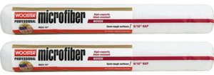 Wooster Genuine 18" Microfiber 9/16" Nap Roller Cover 2-Pack, R524-18-2PK