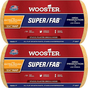 Wooster Genuine 7" Super/Fab 1¼" Nap Roller Cover 2-Pack, R243-7-2PK