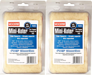 Wooster Genuine 4" Mini-Koter High-Capacity 1/2" Nap 2 Sets Of 10-Pack Roller Cover # R251-4-2PK