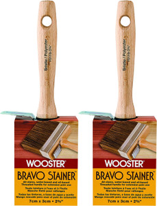 Wooster Genuine 2.75" Bravo Stainer Bristle/Polyester Paintbrush 2-Pack # F5119-2.75-2PK