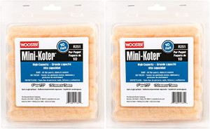 Wooster Genuine 6" Mini-Koter High-Capacity 1/2" Nap 2 Sets Of 10-Pack Roller Cover # R251-6-2PK Wooster Genuine 6" Mini-Koter High-Capacity 1/2" Nap 2 Sets Of 10-Pack Roller Cover # R251-6-2PK