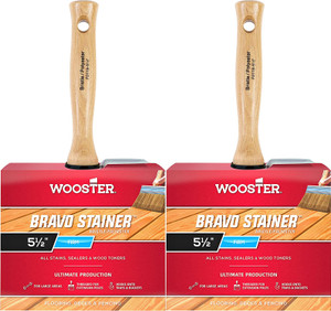 Wooster Genuine 5.5" Bravo Stainer Bristle/Polyester Paintbrush 2-Pack # F5119-5.5-2PK - view 4