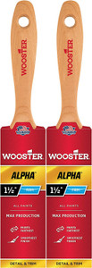 Wooster Genuine 1.5" Alpha Flat Paintbrush 2-Pack, 4233-1.5-2PK Wooster Genuine 1.5" Alpha Flat Paintbrush 2-Pack, 4233-1.5-2PK