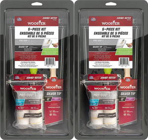 Wooster Genuine 4.5" Jumbo-Koter Pro/Doo-Z & Silver Tip Kit 2-Pack # RR396-4.5-2PK Wooster Genuine 4.5" Jumbo-Koter Pro/Doo-Z & Silver Tip Kit 2-Pack # RR396-4.5-2PK