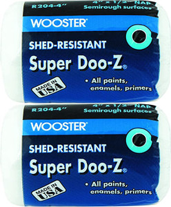 Wooster Genuine 4" Super Doo-Z 1/2" Nap Roller Cover 2-Pack, R204-4-2PK