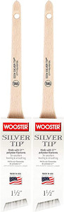 Wooster Genuine 1.5" Silver Tip Thin Angle Sash Paintbrush 2-Pack, 5224-1.5-2PK - view 3