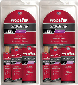 Wooster Genuine Silver Tip Project 2 Sets Of 3-Pack Variety Paintbrushes # 5229-2PK Wooster Genuine Silver Tip Project 2 Sets Of 3-Pack Variety Paintbrushes # 5229-2PK
