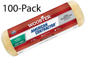 Wooster Genuine 9" American Contractor 3/4" Nap Roller Cover 100-Pack # R364-9-100PK Wooster Genuine 9" American Contractor 3/4" Nap Roller Cover 100-Pack # R364-9-100PK