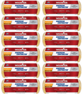 Wooster Genuine 9" American Contractor 1¼" Nap Roller Cover 12-Pack, R565-9-12PK Wooster Genuine 9" American Contractor 1¼" Nap Roller Cover 12-Pack, R565-9-12PK