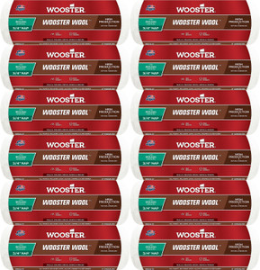 Wooster Genuine 9" Wooster Wool 3/4" Nap Roller Cover 12-Pack, RR633-9-12PK Wooster Genuine 9" Wooster Wool 3/4" Nap Roller Cover 12-Pack, RR633-9-12PK