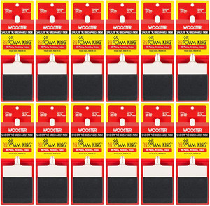 Wooster Genuine 3" Foam King Foam Paintbrush 12-Pack, 3103-3-12PK Wooster Genuine 3" Foam King Foam Paintbrush 12-Pack, 3103-3-12PK