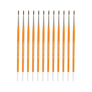Wooster Genuine #2 Camel Watercolor Pointed Artist Paintbrush 12-Pack # F1628-2-12PK Wooster Genuine #2 Camel Watercolor Pointed Artist Paintbrush 12-Pack # F1628-2-12PK