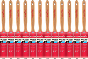 Wooster Genuine 1" Pro Classic Black China Bristle Flat Sash Paintbrush 12-Pack # Z1202-1-12PK Wooster Genuine 1" Pro Classic Black China Bristle Flat Sash Paintbrush 12-Pack # Z1202-1-12PK