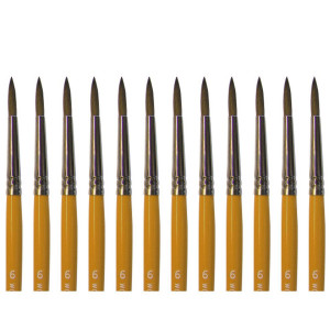 Wooster Genuine #6 Camel Watercolor Pointed Artist Paintbrush 12-Pack # F1628-6-12PK Wooster Genuine #6 Camel Watercolor Pointed Artist Paintbrush 12-Pack # F1628-6-12PK