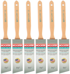 Wooster Genuine 1.5" Ultra/Pro Extra-Firm Angle Sash Paintbrush 6-Pack # W4153-1.5-6PK